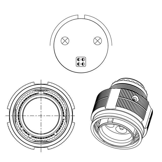 HV06RF37-56P Amphenol Aerospace Operations  Conjuntos de conectores circulares